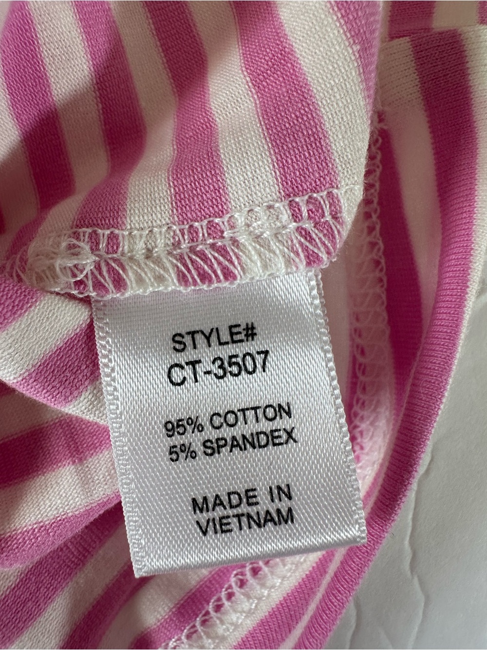 ZENANA Striped Ribbed Crewneck T - Shirt Women’s Candy Pink Sz Small Cotton - Picture 6 of 9